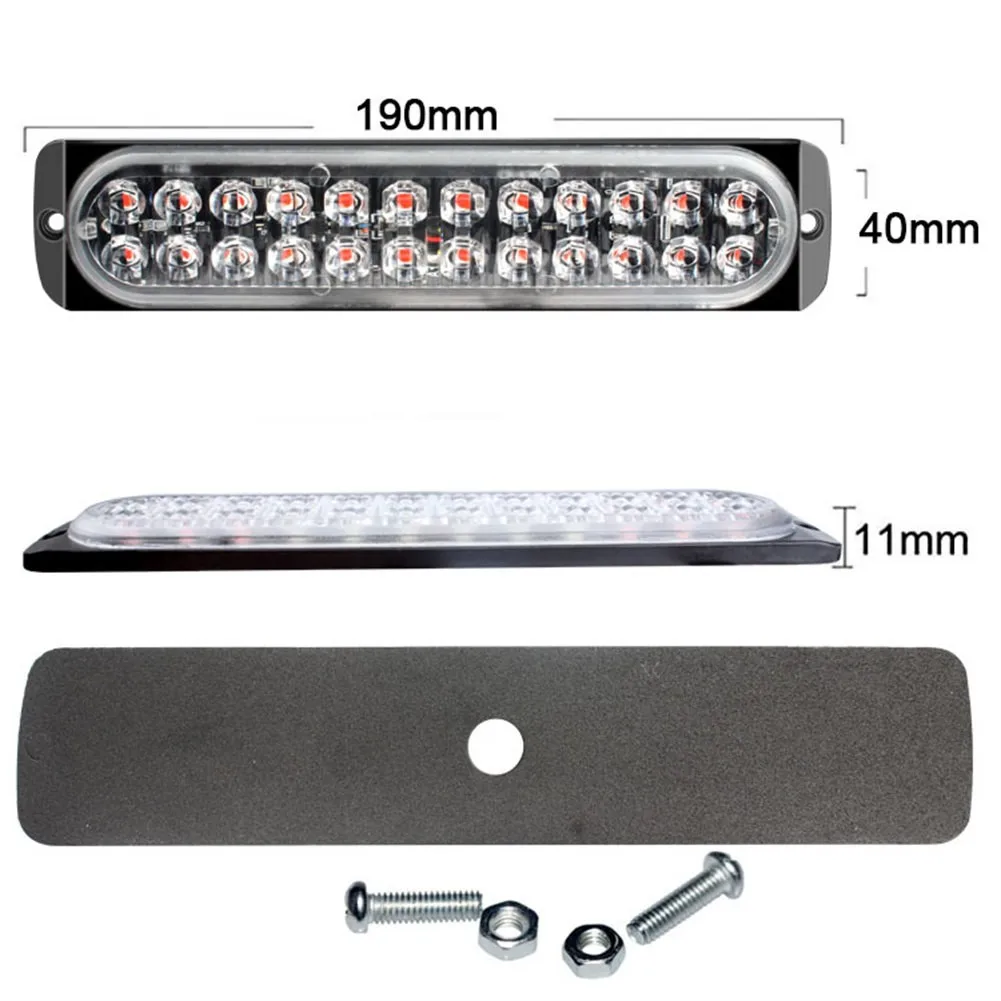 

ABS Side Marker Light Flashing Hazard Beacon Lamps Yellow+White+Yellow