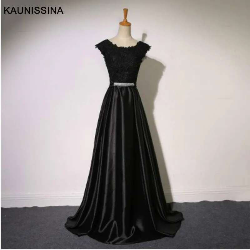 KAUNISSINA Длинные вечерние платья с аппликациями атласное платье для вечеринки