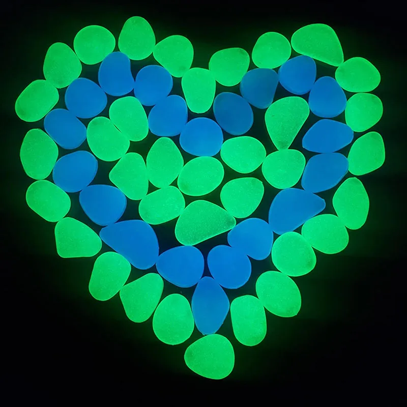 

25pcs In the Dark Luminous Park Rock Fish Tank Aquarium Luminous Outdoor Lawn Walkways Home Sidewalk Garden Yard Decoration