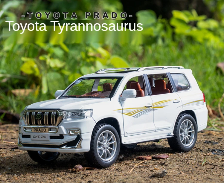 

New TOYOTA Land Cruiser Prado SUV Series 1:24 alloy metal car model diecast boy children's power control toy car birthday gift