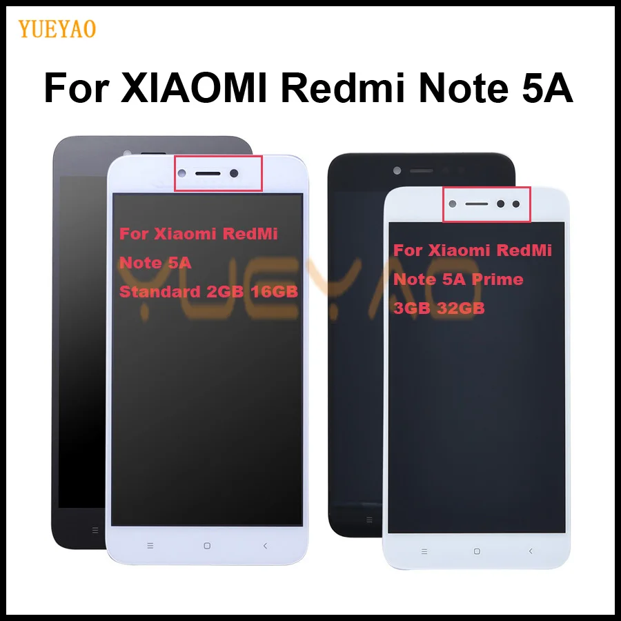 Сенсорный ЖК-экран с рамкой для XIAOMI Redmi Note 5A Prime Y1 / Lite 5 дюйма 720x1080 IPS | Мобильные