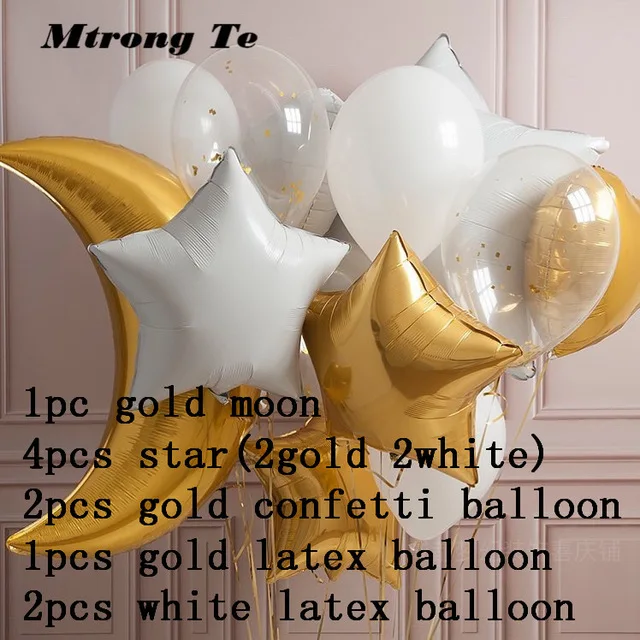 1 комплект 36 дюймов серебряное Золотое розовое Луна Фольга воздушные шары на день