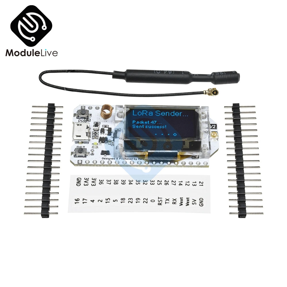 868 МГц 915 SX1276 ESP32 LoRa 0 96 дюймов синий OLED цифровой дисплей Bluetooth WIFI комплект модуль IOT