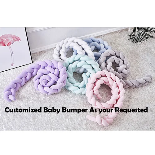 customize-1M Детский бампер для кроватки, оплетка для новорожденных, защита для кроватки, бамперы для кроватки, аксессуары для детской кроватки, бортики с узлом, дизайнерский бампер для детской комнаты - Цвет: customize-1M
