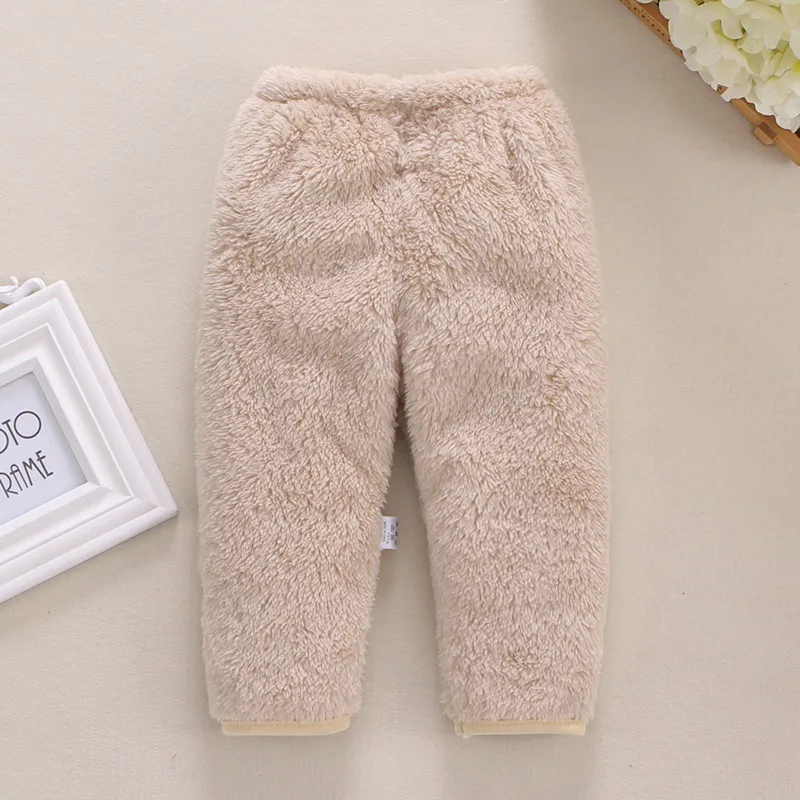 Детские длинные штаны из кораллового флиса Утепленные Фланелевые для младенцев