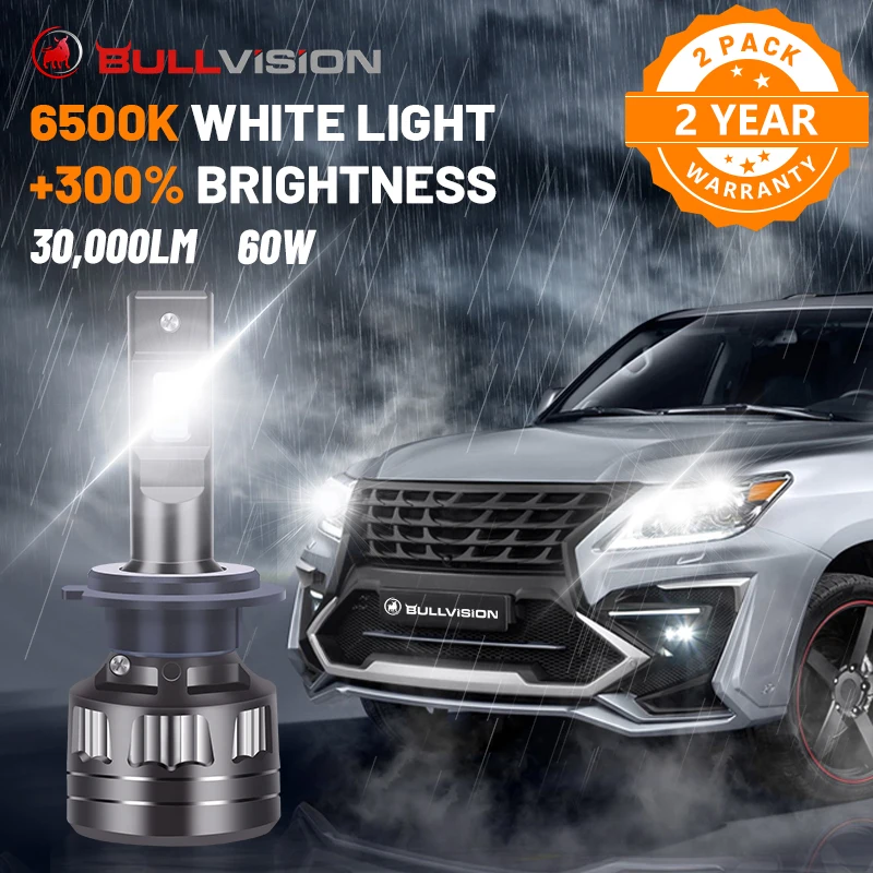 

Светодиодные фары Bullvision 9005, чипы CSP 9006 лм, 6500 К, 60 Вт, 12 В