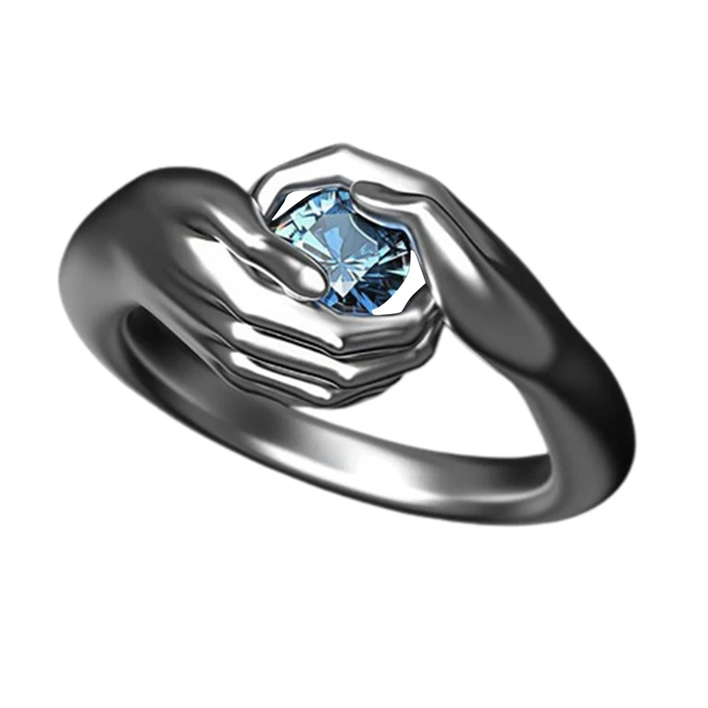 

New Romantic Love Hug Hand Rings For Women Men Creative Love Forever Finger Hand Ring Fashion Jewelry