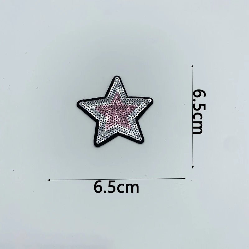 10 шт./компл. блестящие нашивки со звездами аппликация с помощью утюга для джинсов