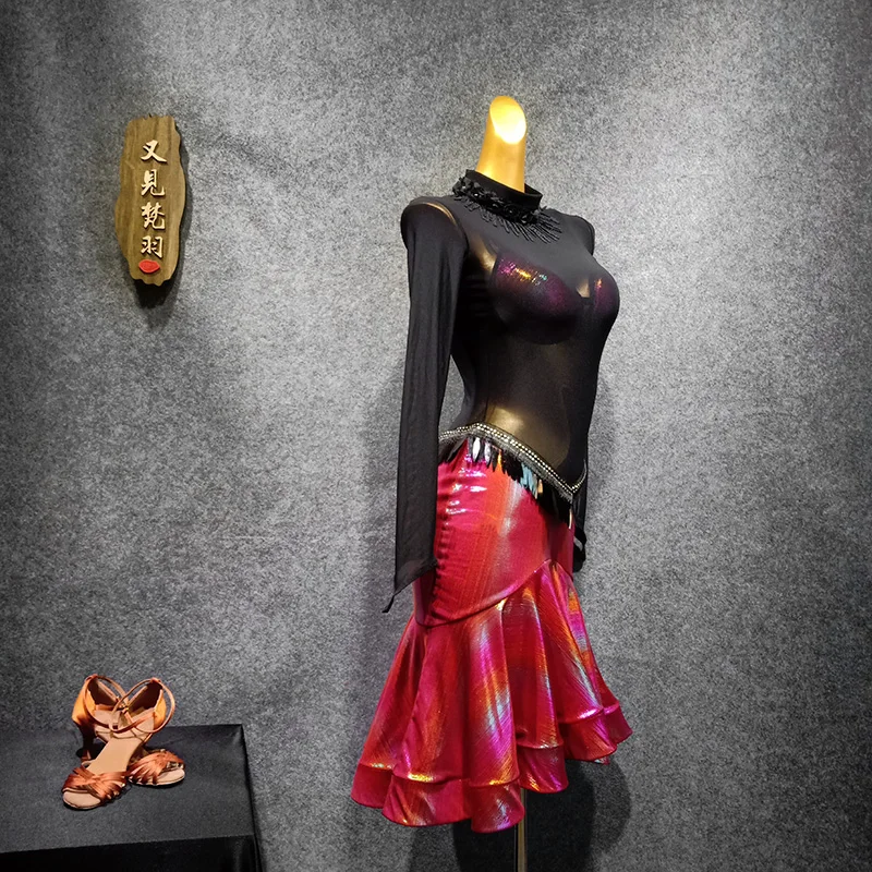 Платье для латиноамериканских танцев Соблазнительные костюмы танцевальная