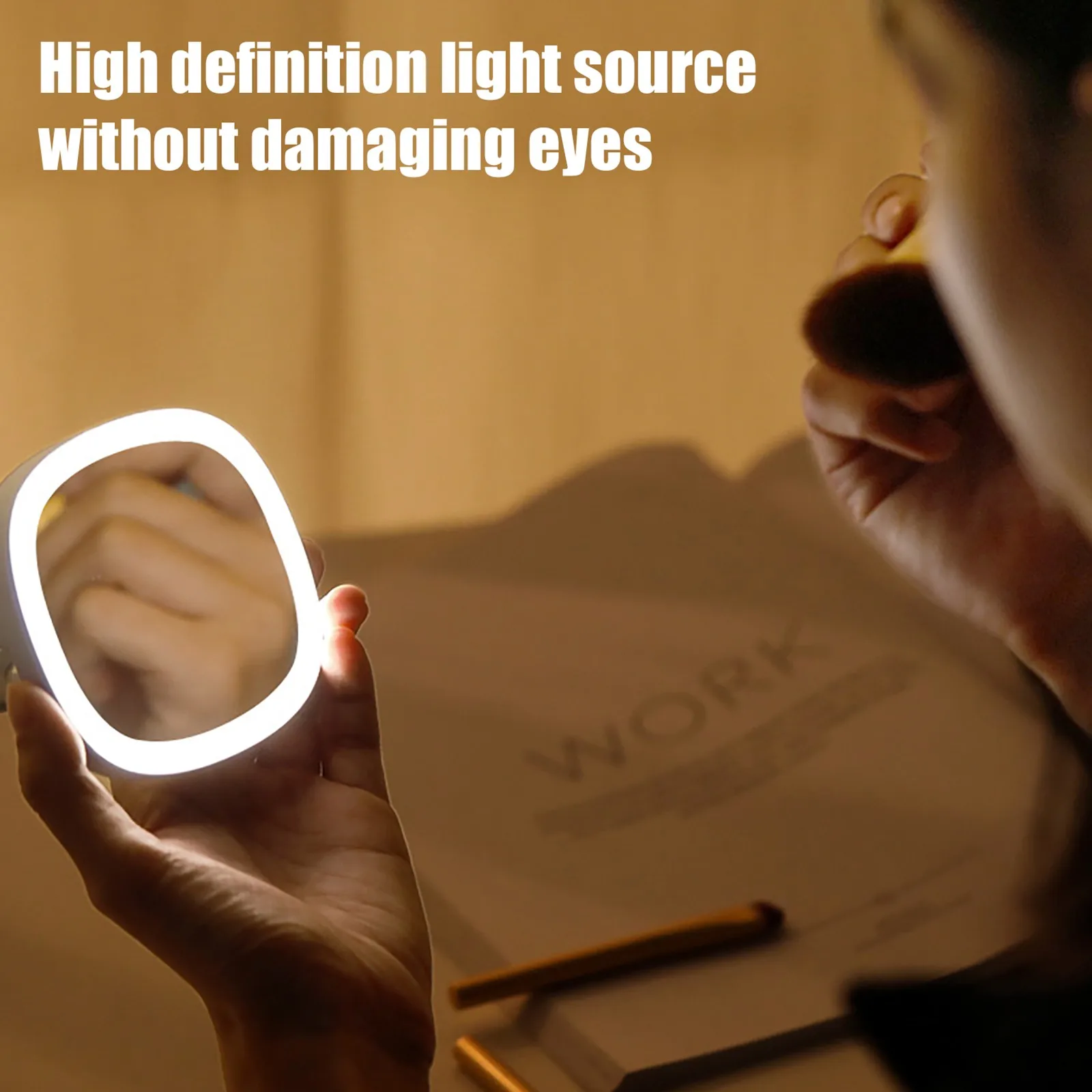 Конфеты зеркало для нанесения макияжа Портативный Красота светильник Зеркало