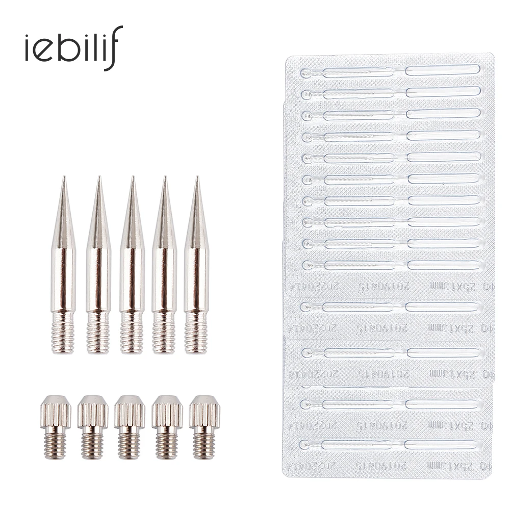 

50Pcs Replace Needles For Tattoo Mole Removal Plasma Pen Freckle Dark Spot Remover Tool Round Fine Needles Caps Skin Care Tools