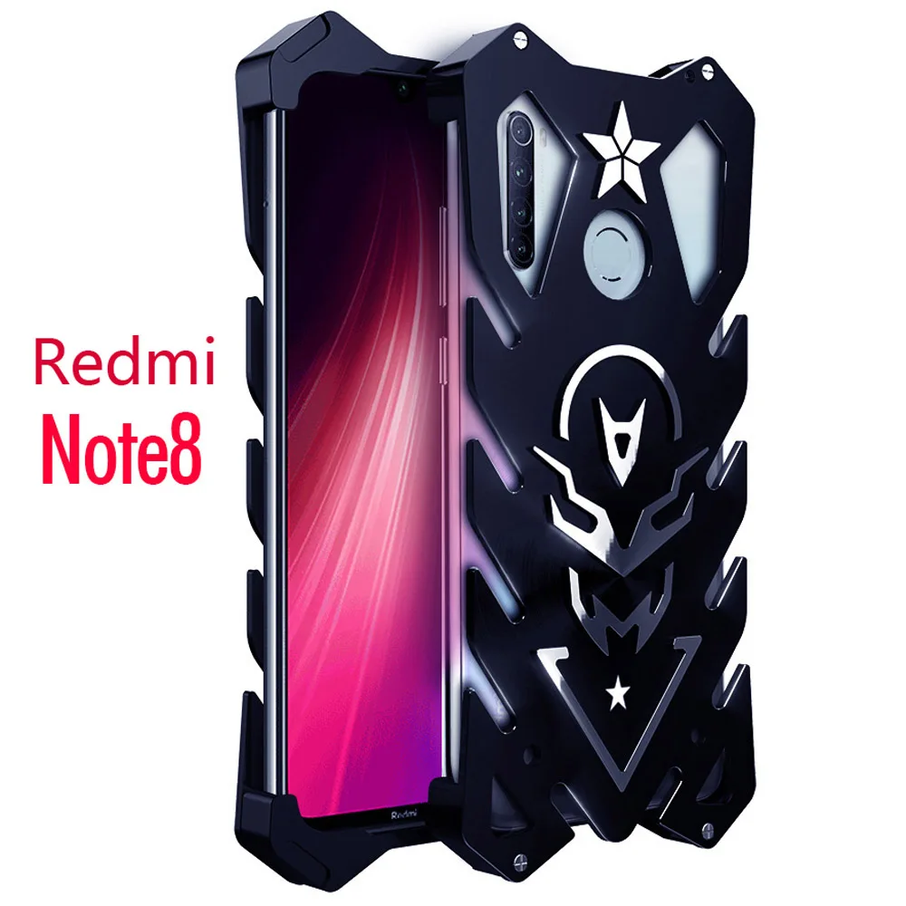 Redmi Note 8 Роскошный Алюминиевый металлический чехол для телефона Fundas для Xiaomi Redmi Note 8 Pro Чехол Coque черный Чехол ударопрочный корпус