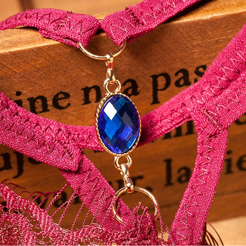 Кружевные сексуальные женские трусики с перекрестными бретельками