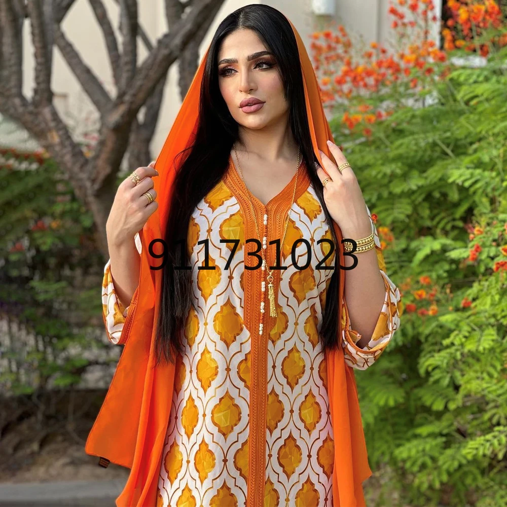 Caftan Marocain Abaya Дубай Турция мусульманское платье-хиджаб африканские платья для
