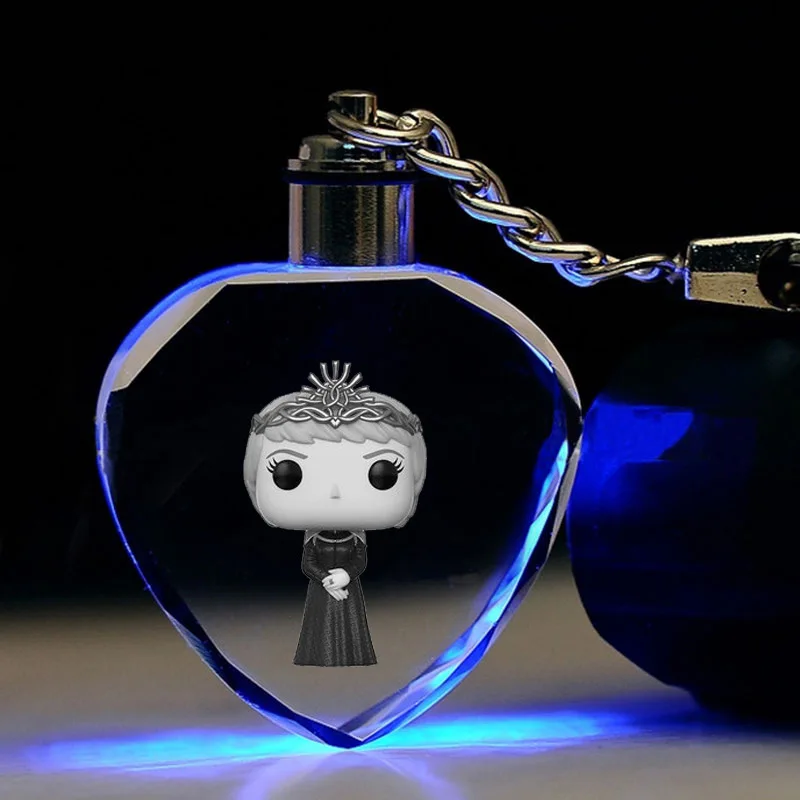 Игра престолов брелок Брэндон Старк Джон Сноу Cersei Lannister Tyrion Lannister Tormund брелок мультяшный в форме сердца с кристаллами