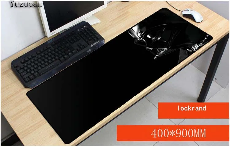 Большой игровой коврик для мыши Yuzuoan 90x40 Дарт Вейдер Звездные войны черный