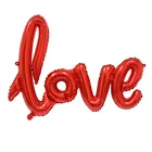 Воздушные шары из фольги в виде любовных букв, 1 шт., валентинки, открытки на годовщину