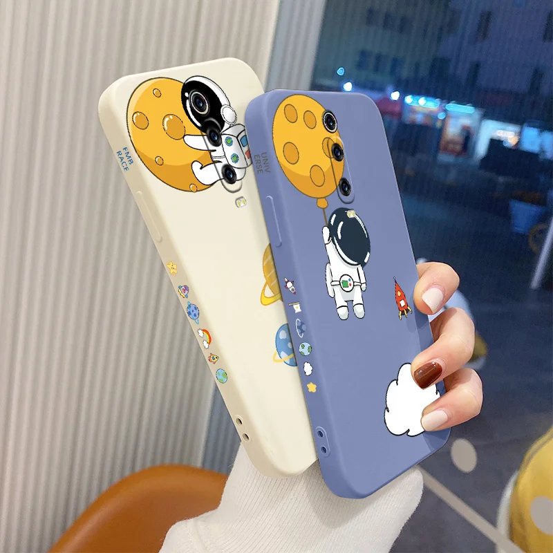 

Flying Star Astronaut Phone Case For Xiaomi Mi 9T 9TPro Pro Liquid Silicone Cover