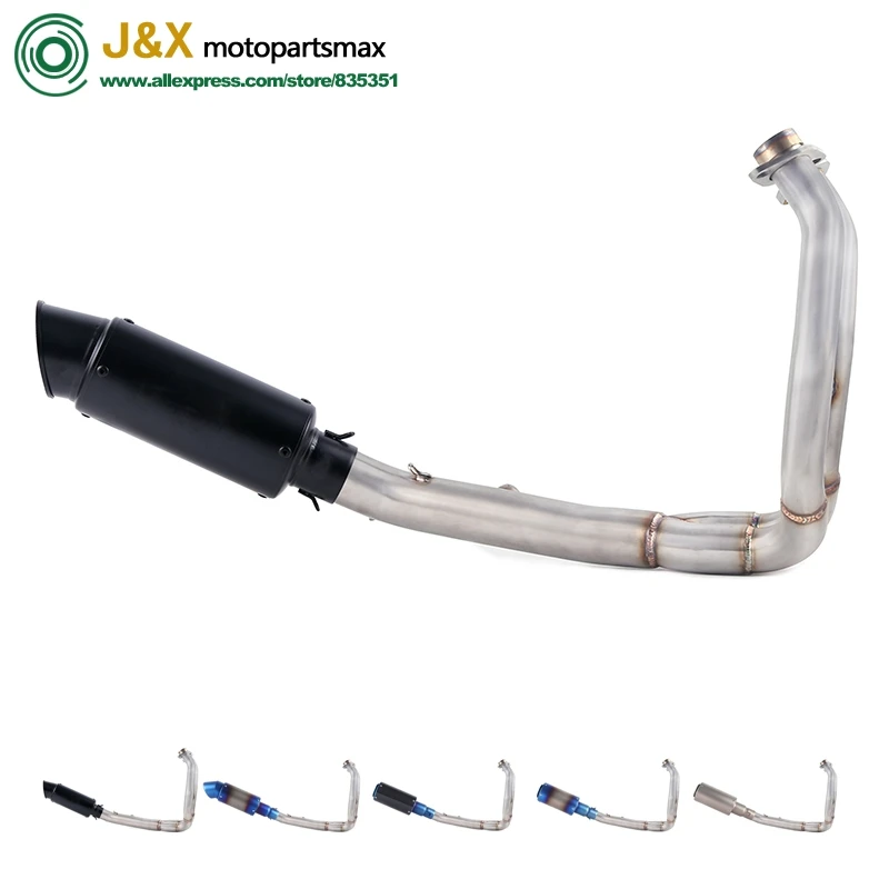 

Full System Slip On For kawasaki ER6N ER6F NINJA650R 2012-2016 Ninja650 Z650 Motorcycle Full Exhaust Muffler Middle Link Pipe