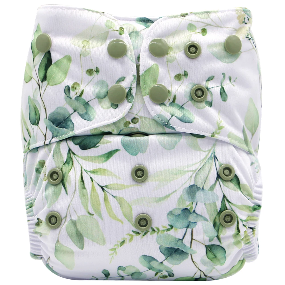 

Asenappy New Print Big Pocket with Wide Elastic Reusable Cloth Diaper