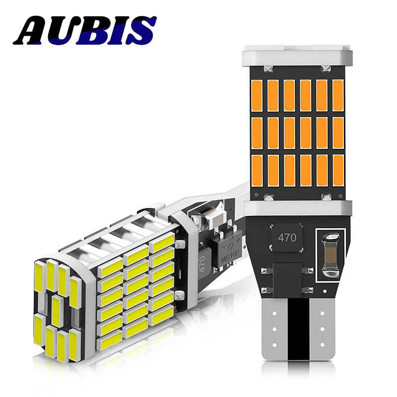 

50PCS Super Bright Canbus For Car LED decoding reversing light T15-4014-45SMD turn signal brake light highlight tail