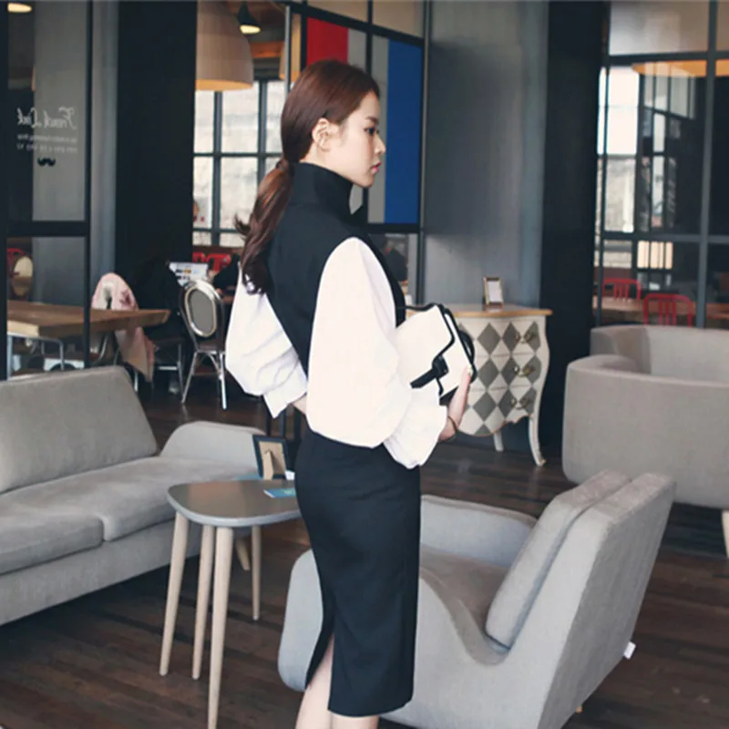 Женское офисное платье костюм легинса платье-жакет женское осеннее облегающее