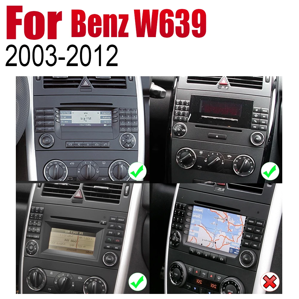 Android 2 Din Авто Радио DVD для Mercedes Benz W639 2003 ~ 2012 NTG автомобильный мультимедийный плеер
