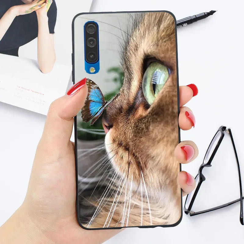 OO10 Чехол для samsung A50 A10 A20 A20e A30 A40 A70 чехол силиконовый мягкий чехол Яркий глянцевый чехол - Цвет: OO10