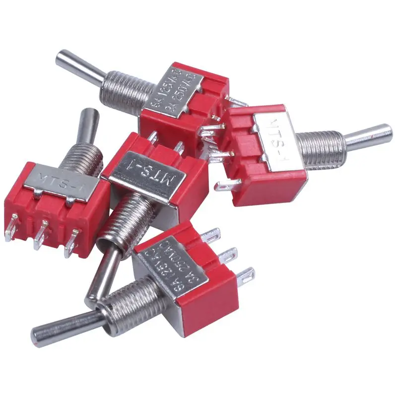 5 x On/Off Small Toggle Switch Miniature SPST 6mm - AC250V 3A 120V 5A | Обустройство дома