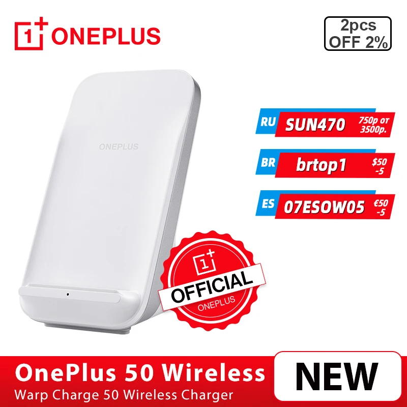 

Original OnePlus Warp Charge 50 Wireless Charger Wireless Qi-charging EPP 15W/5W 50W Max For Oneplus 9 Pro, 30W For OnePlus 8P