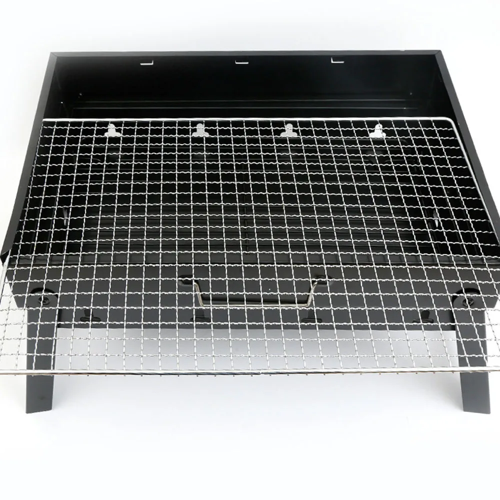 

Thickened BBQ Portable Barbecue Oven Folding Home Grill Outdoor Black Steel Furnaces Outdoor Gift Compact Grill Cooker