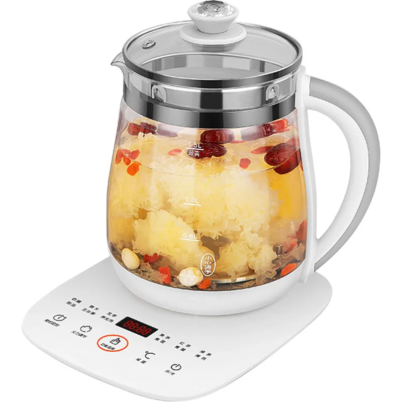 220V 1.5L автоматический Электрический Стекло чайник Чай заварник бытового