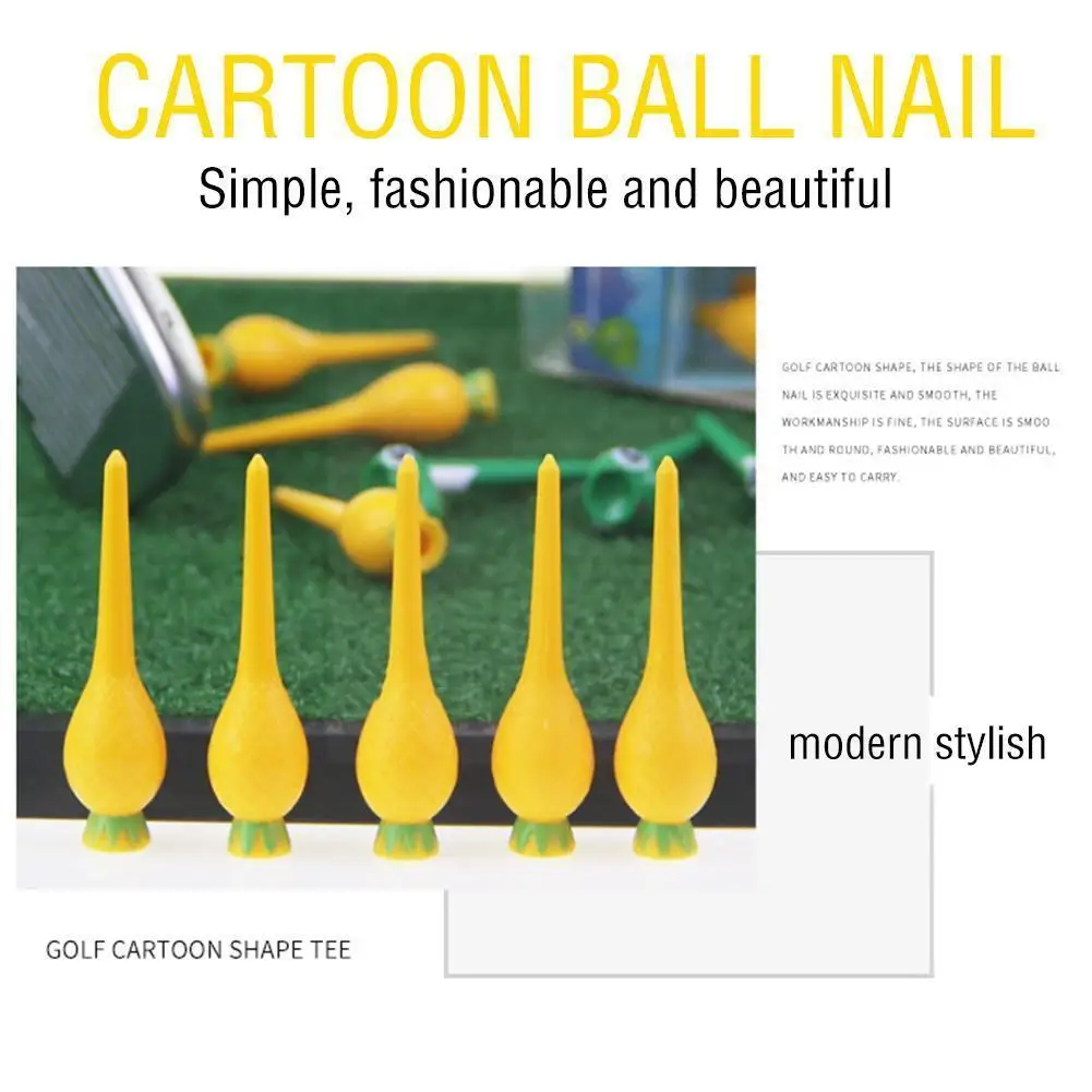 

Golf Tee Cartoon Plastic Ball Tee Pineapple Snake Tee Tee Box Accessories Outdoor Golf Ball Practice 6pcs Golf Gift N6i8