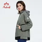 Astrid 2021 Весенняя женская теплая куртка на подкладке из хлопка Длинная тонкая парка размера плюс пальто с капюшоном на каждый день из натуральной кожи короткая парка AM-9317-2