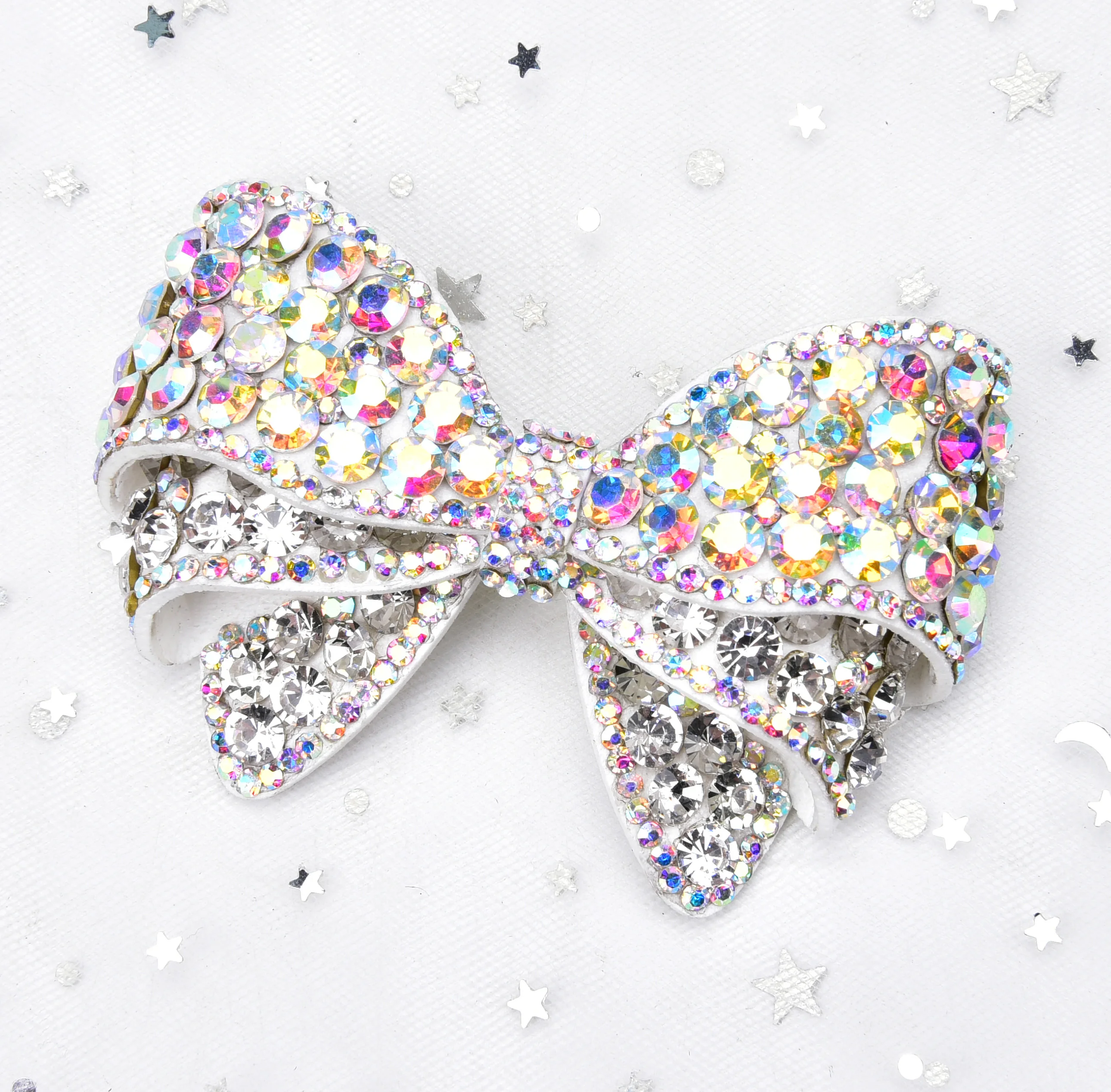 Высокое качество 1 шт. розовый кристалл AB Лук Стразы аппликация бабочки пакеты