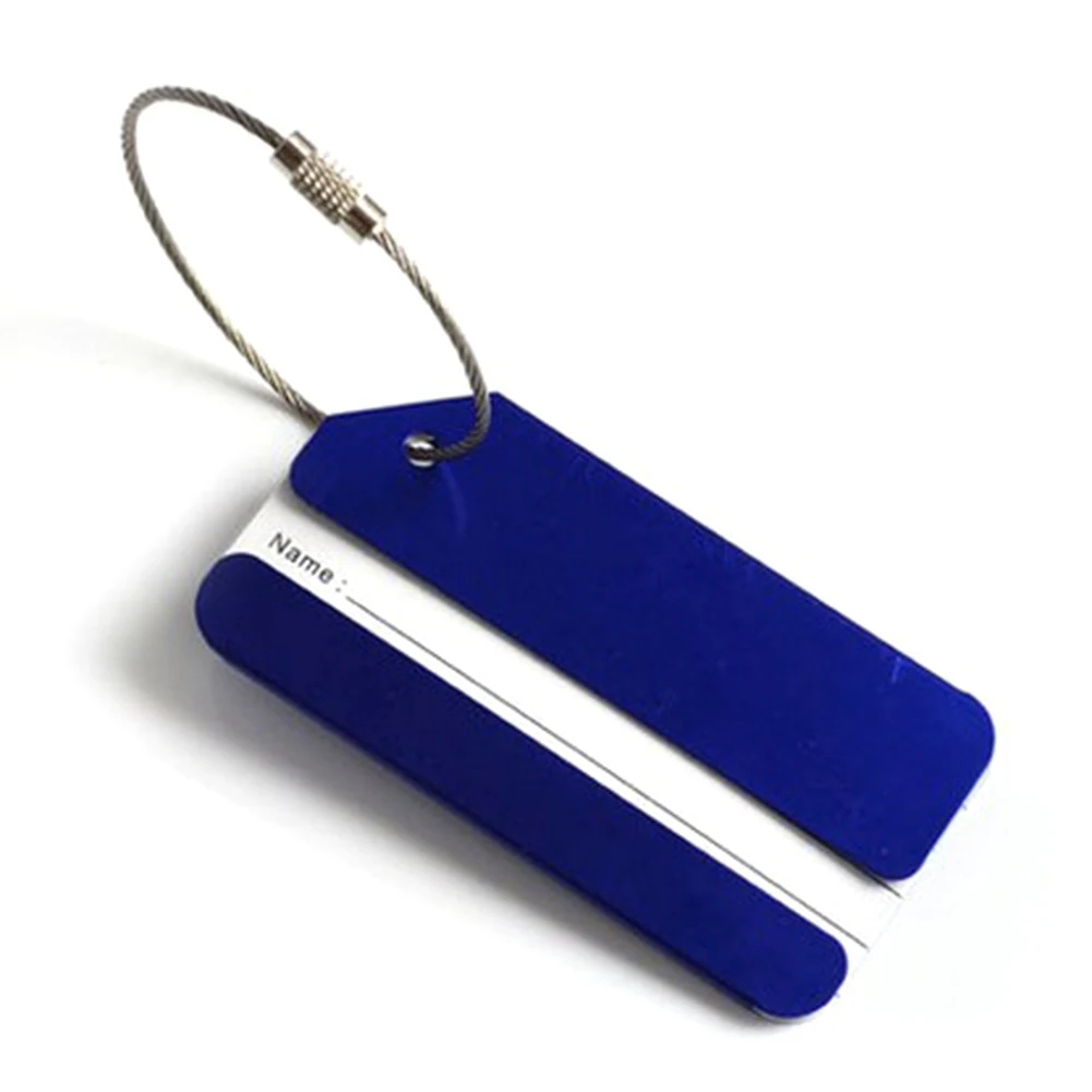 

Fashion Aluminum Alloy Travel Luggage Label Board Card Straps Suitcase Name ID Address Tags Travel Accessories