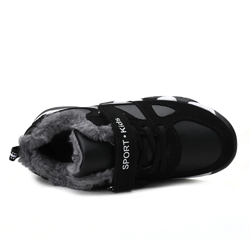 Boys Sneakers Winter Shoes Kids Cotton Shoes Fashion Fur Warm Outdoor Trainer Kids Running Snow Shoes Children Sport Shoe Boots