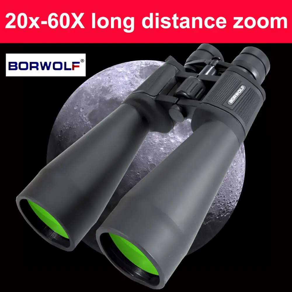 Новинка, бинокль Borwolf, 20-60X70, высокое разрешение, водонепроницаемый военный телескоп для наблюдения за птицами, Пешие прогулки, охота, спорт