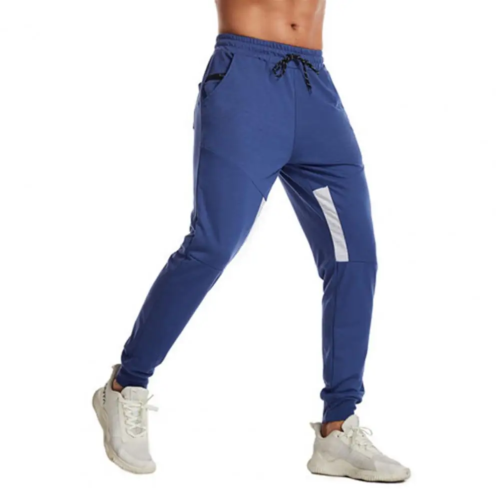 

Mens Joggers Casual Pants Double Pockets Breathable Polyester Men Slim Joggers Track Trousers for Running Men's Clothing 2021
