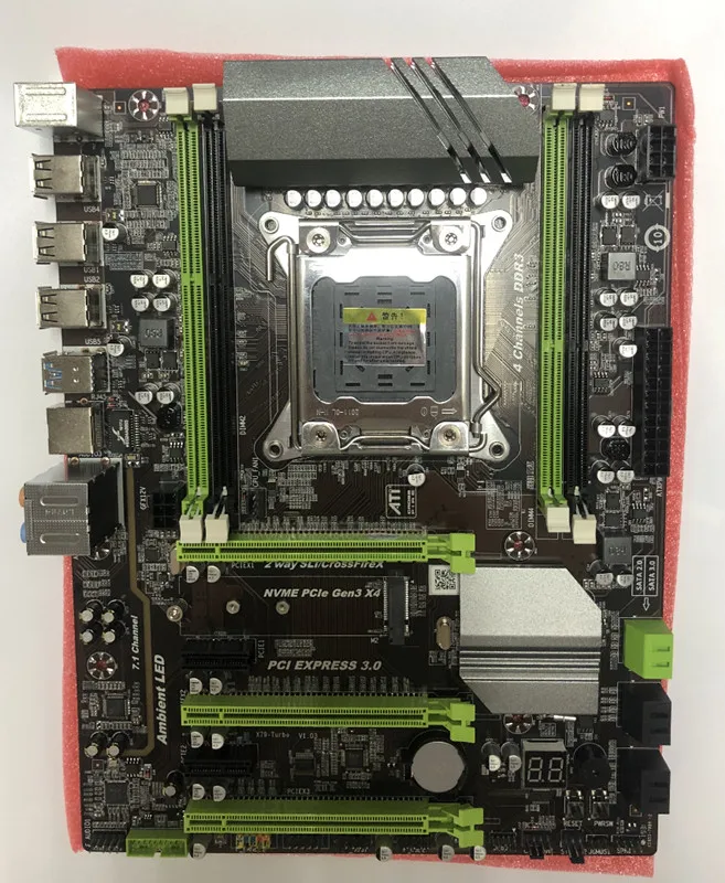 X79 Turbo материнская плата LGA2011 ATX USB3.0 SATA3 PCI-E NVME M.2 SSD Поддержка REG ECC памяти и процессор Xeon E5 X79