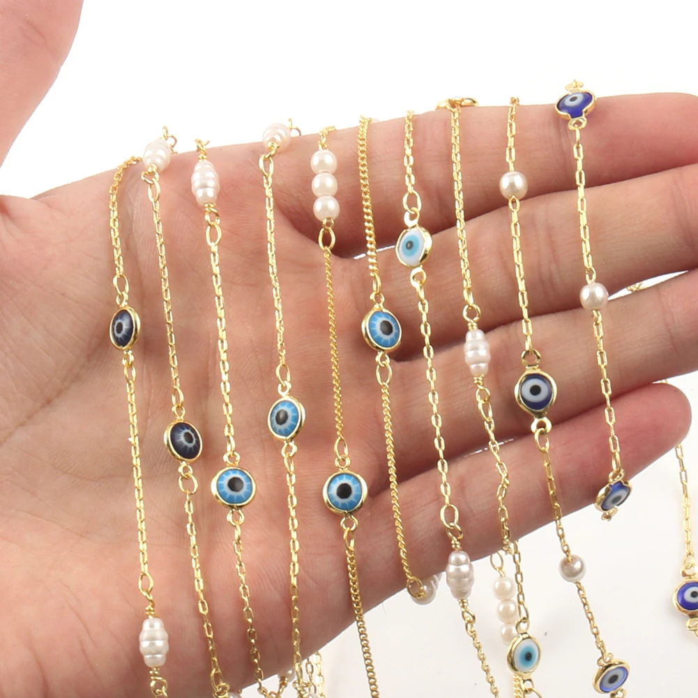 

Цепочка Из Нержавеющей Стали для браслетов, цветная цепочка для браслетов, ножных браслетов «сделай сам», с цветными жемчужинами, с розам де...