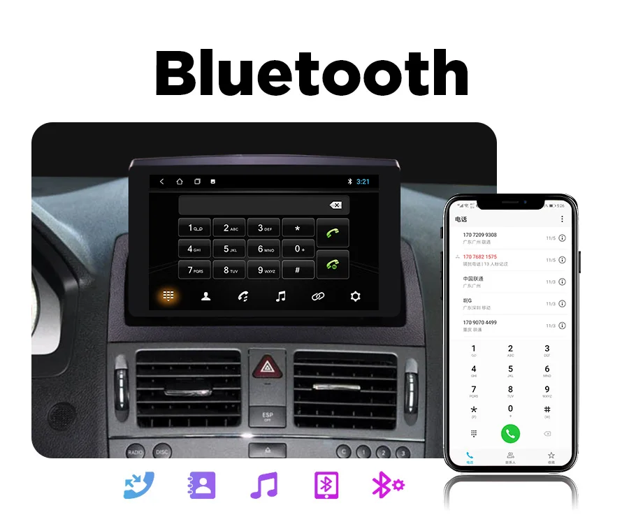 Asvegen Android7.1Quad Core gps навигация HD сенсорный экран автомобильный мультимедийный плеер радио для Mercedes Benz C200 W204 2005-2012