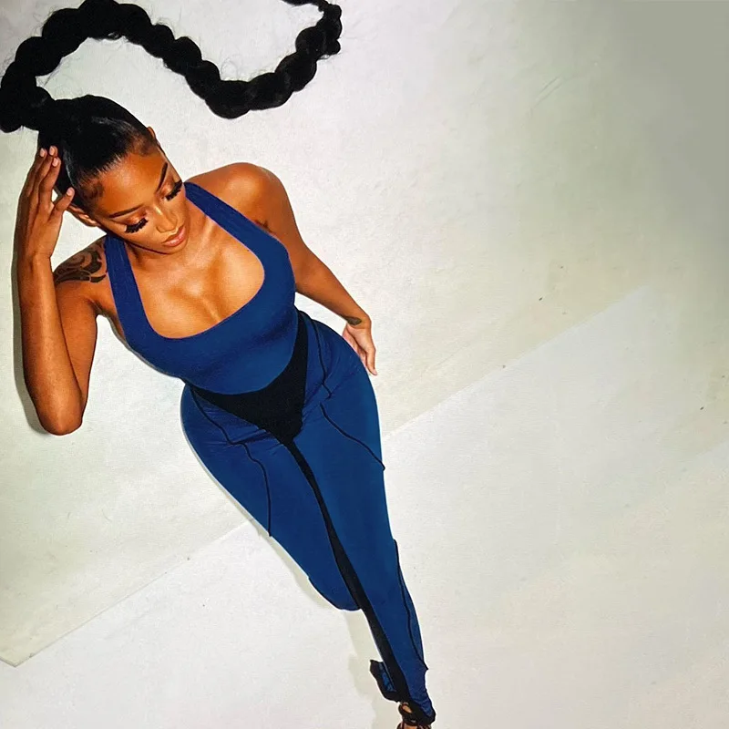 

BIIKPIIK Jumpsuits Sportwear Hollow Out Women Elegance One Piece Playsuits Basic Fitness Workout Overalls Casual Solid Romper