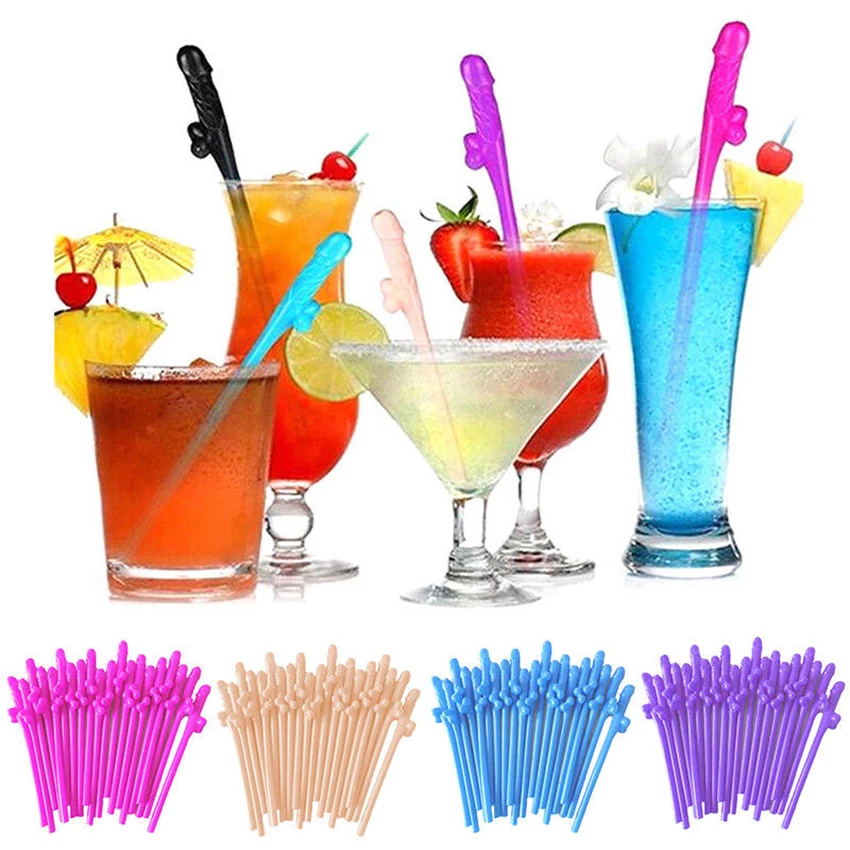 20 шт несушки ночные вечерние аксессуар Пластик Вилли член Дики соломинки новинка