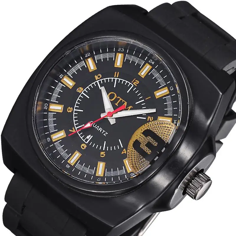 Брендовые модные повседневные спортивные часы OTM Светящиеся Силиконовые