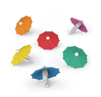 6pcs Silicone Party Umbrella Wine Glass Marker Charms Drinking Buddy Cup Identification Cup Identifier Cup Label Tags Sign Mark