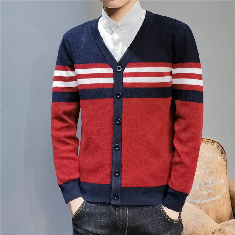Свитер мужской кардиган пальто корейский стиль тренд 2019 новый верхняя одежда