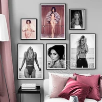 television actor kim kardashian art portrait poster fashion model vintage canvas painting wall stickers home decor art prints