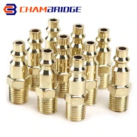 solid brass 14 npt quick coupler air line hose compressor fittings connector tool fittings air compressor coupler plug 2 10pcs