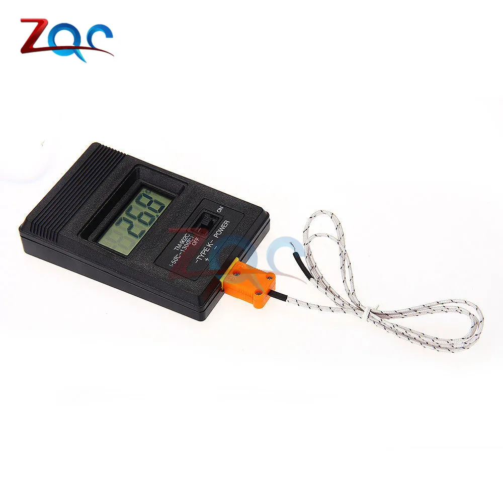 

TM902C LED Digital Temperature Meter K Type Thermocouple Sensor Probe Detector Meter -50C to 1300℃